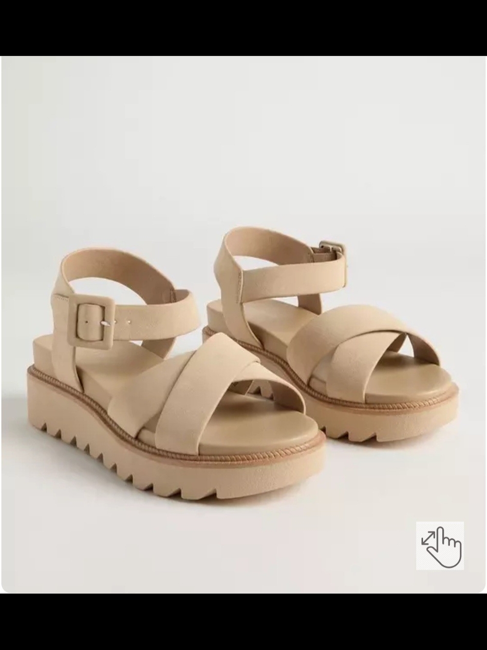 Women’s Chunky Strap Platform Sandals - Beige